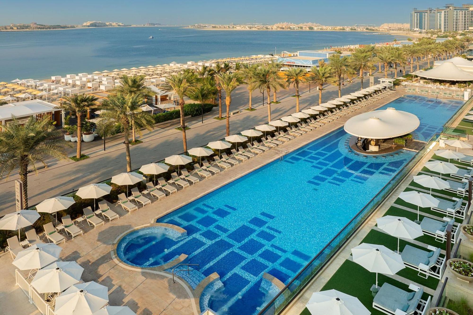 Marriott Resort Palm Jumeirah, Dubaj Exteriér fotografie The Palm Beach Pool